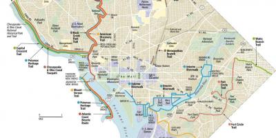 Washington dc bike ibilbide mapa