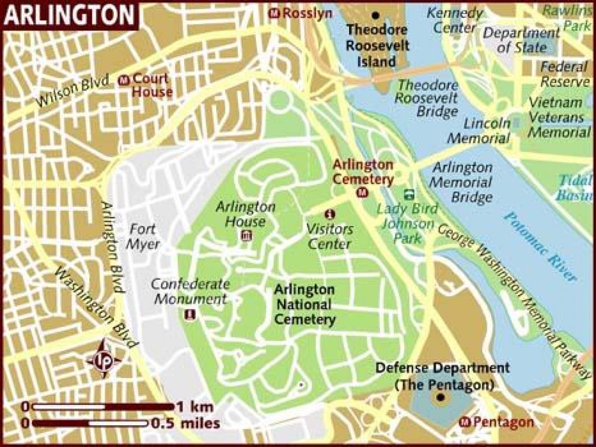 mapa arlington washington dc