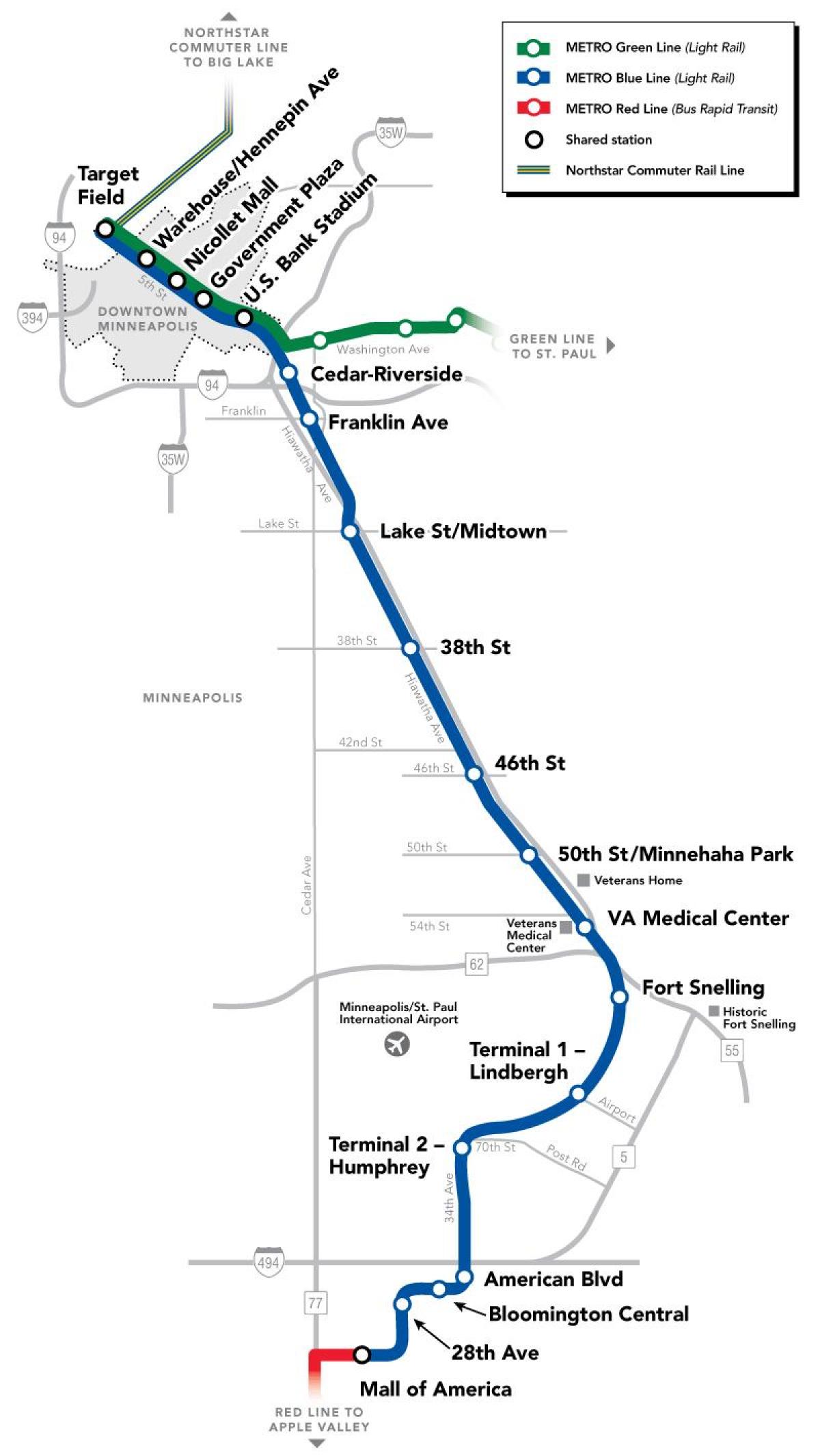 washington metro blue line mapa