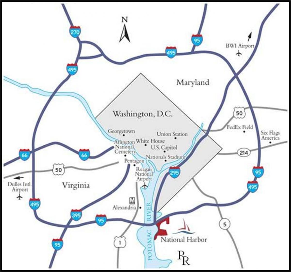 washington metropoli mapa