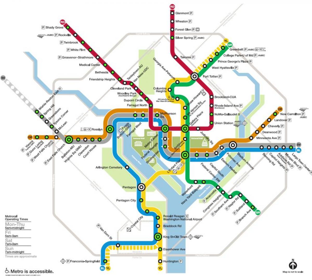 washington metro geltokia mapa