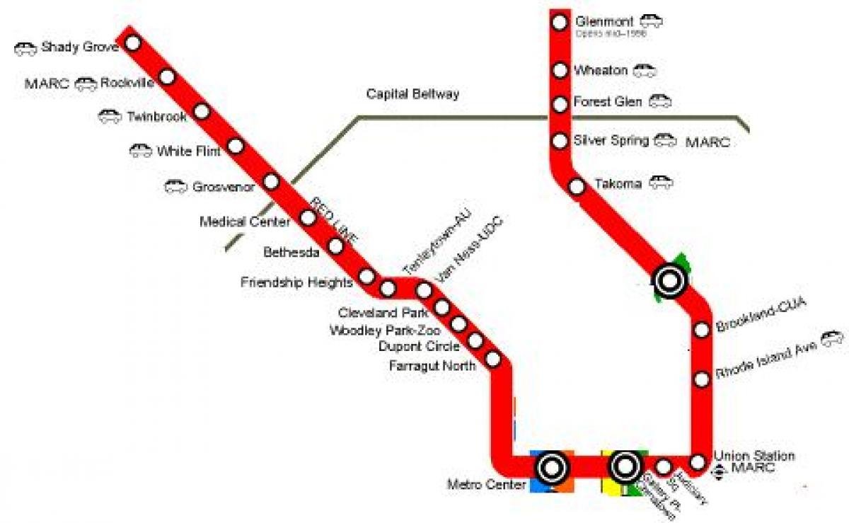 washington dc red line mapa