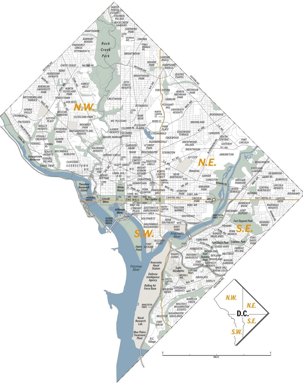 mapa washington dc