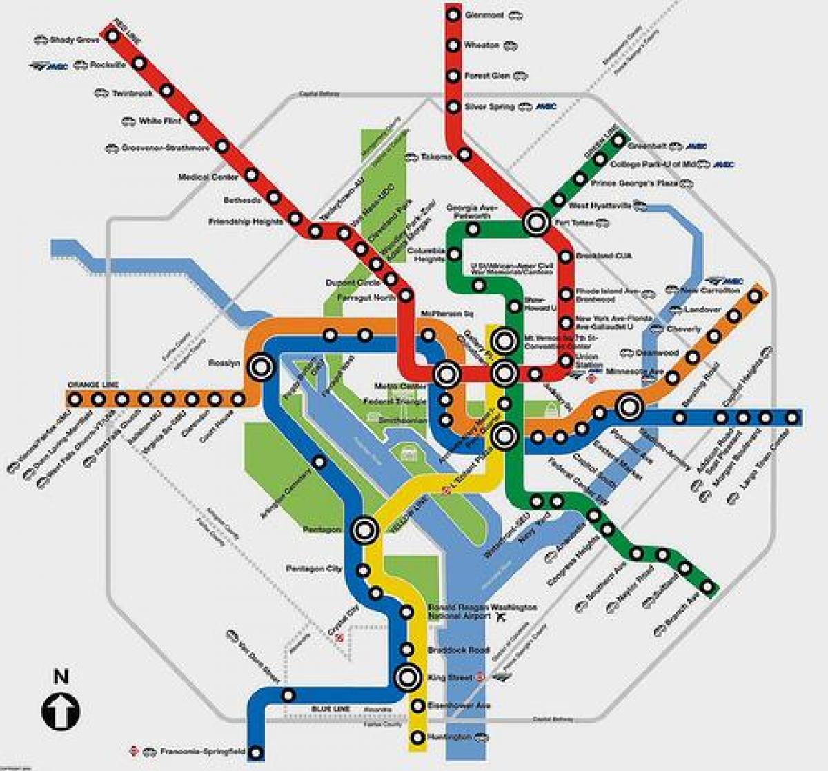 dc metro mapa planifikatzailea