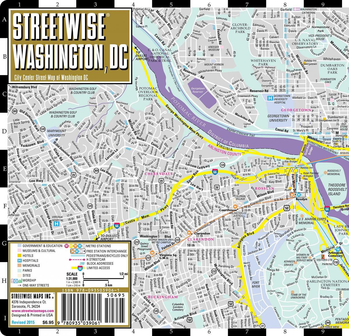 mapa streetwise washington dc