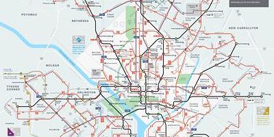 Dc metro, autobus mapa