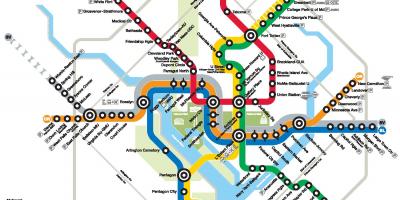Washington dc metro line mapa