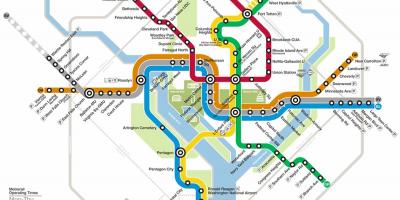 Washington dc metro sistema mapa