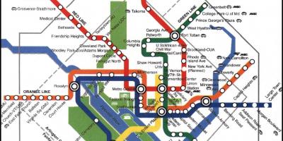 Washington dc metro tren mapa