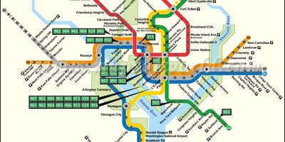 Washington dc tranbia mapa
