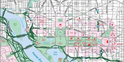 Washington hiriaren mapa