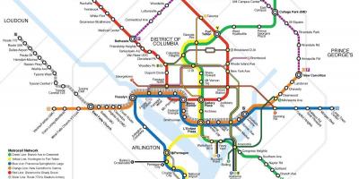 Washington garraio publikoaren mapa