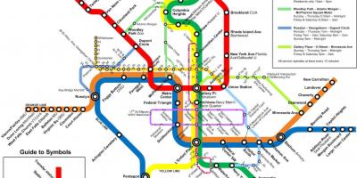 Washington metro, autobus mapa